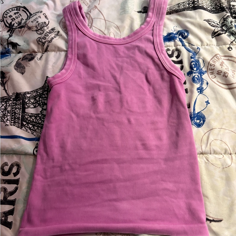 Nikibiki Raspberry Pink  Ribbed tank Top